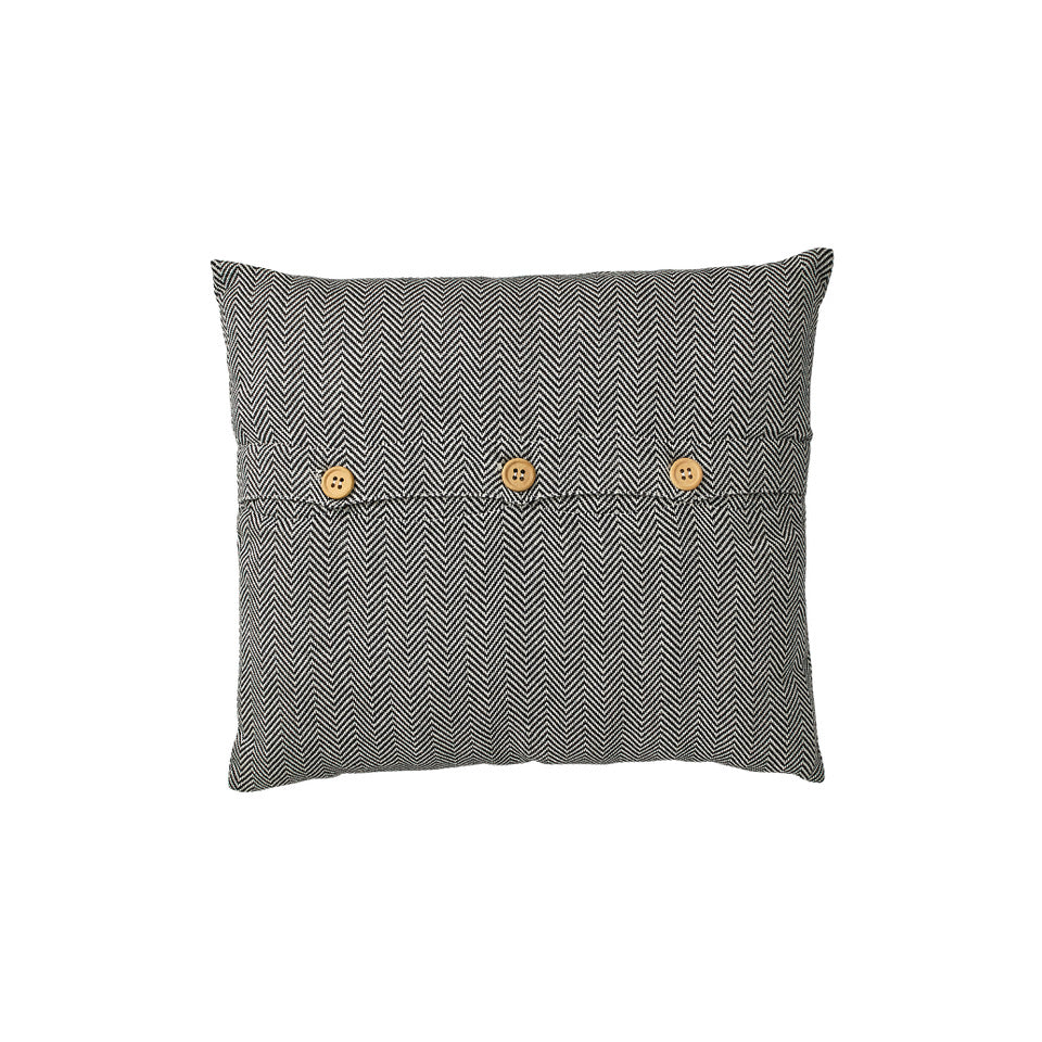 Kuschelkissen mit Holzknöpfen